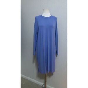 EILEEN FISHER Womens Purple Stretch Crew Neck Above The Knee Shift Dress S